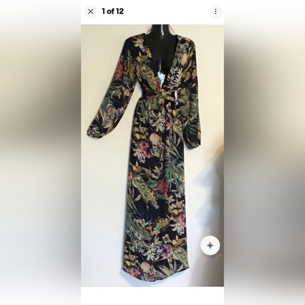 Luxxel women’s maxi dress w/bare midriff. Size S. Very Sexy